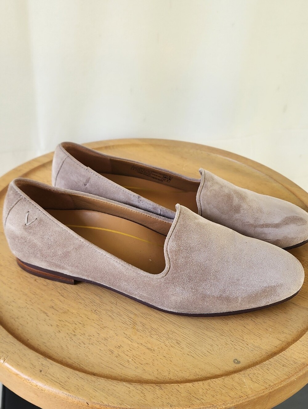 Vionic Willa Classic Women's Suede Slip-On Loafers in Light Taupe - Picture 5 of 11